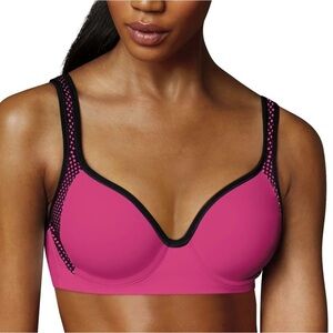 Maidenform Underwire Moisture Wicking Adjustable Straps Custom Lift Sports Bra
